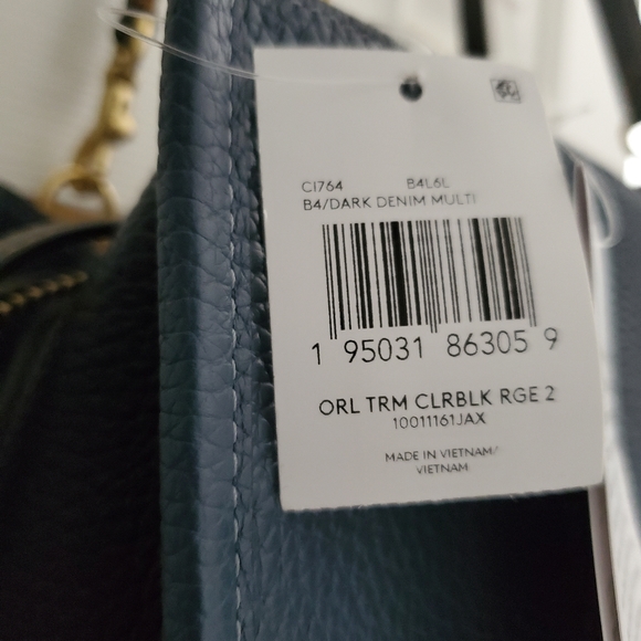 NWTs Beautiful Coach 1941 Denim Blue Rogue 25 - C1764 Colblk - 3 way Cbody/Shld - Picture 8 of 12